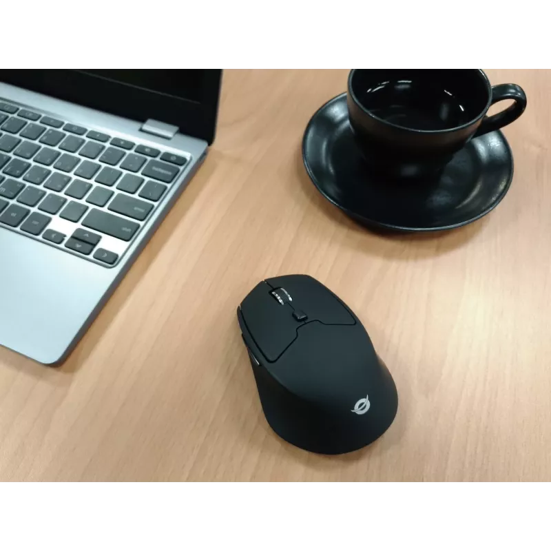 Rato ergonómico Conceptronic LORCAN02B escritório destro Bluetooth ótico 1600 DPI
