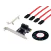Adaptador SATA PCIe Conceptronic EMRICK 4 portas com cabos SATA