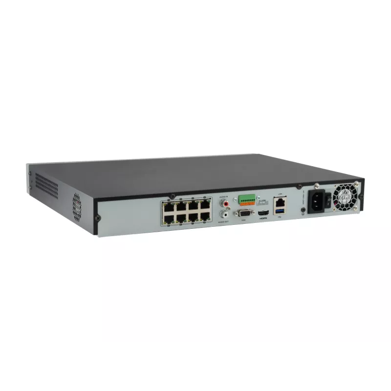 Gravador de vídeo em rede PoE LevelOne GEMINI 8 canais, 8 saídas PoE, H.265