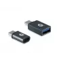 Adaptador OTG Conceptronic DONN04G USB-C para USB A/MicroB pack de 2, 10 Gbps (C-A), 480 Mbps (C-MicroUSB)