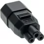 Microconnect PEA0408 adaptador de mudança de género de cabo C14 C5 preto