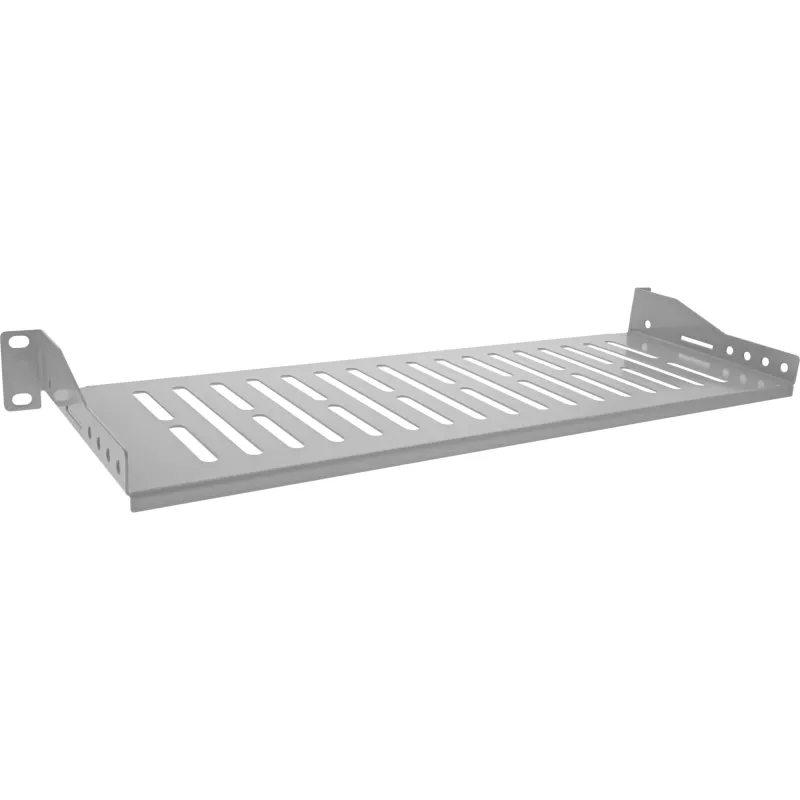 Prateleira para rack de 19 polegadas InLine, 150 mm, 10 kg, 1U, RAL 7035 cinzento
