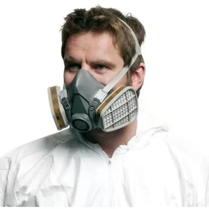 Máscara de proteção respiratória 3M série 6000 L, meia-máscara reutilizável, tamanho L, cinzento
