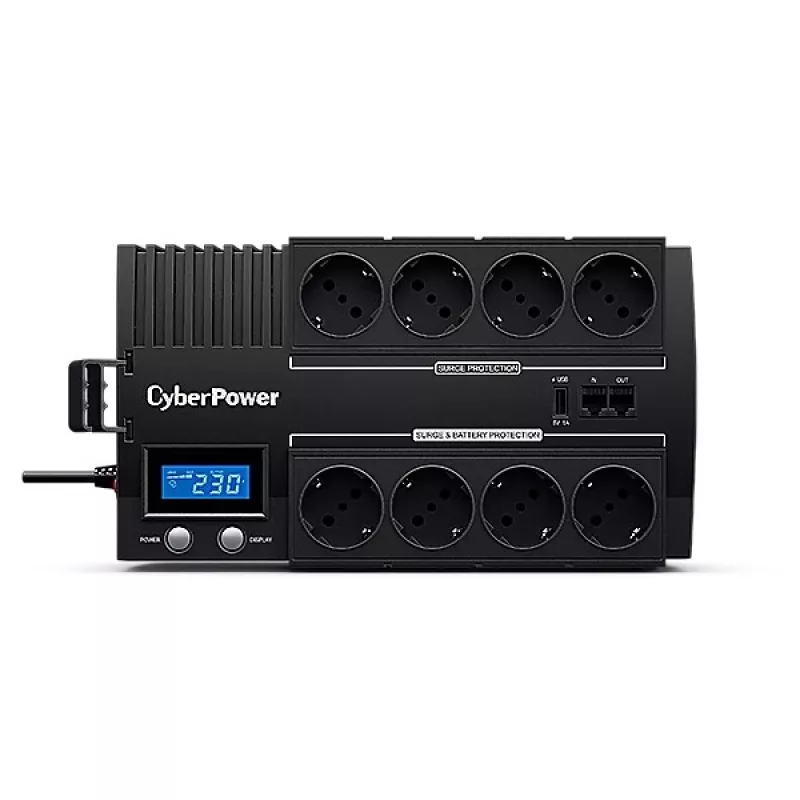 Fonte de alimentação ininterrupta (UPS) CyberPower BR1200ELCD Line-Interactive 1,2 kVA 720 W 8 saídas AC