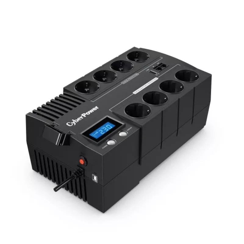 Fonte de alimentação ininterrupta (UPS) CyberPower BR1200ELCD Line-Interactive 1,2 kVA 720 W 8 saídas AC