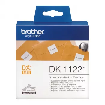 Etiqueta de papel quadrada Brother DK11221