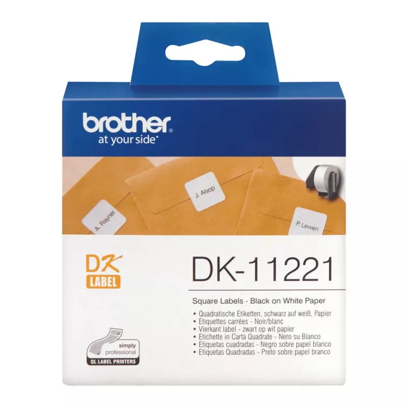 Etiqueta de papel quadrada Brother DK11221
