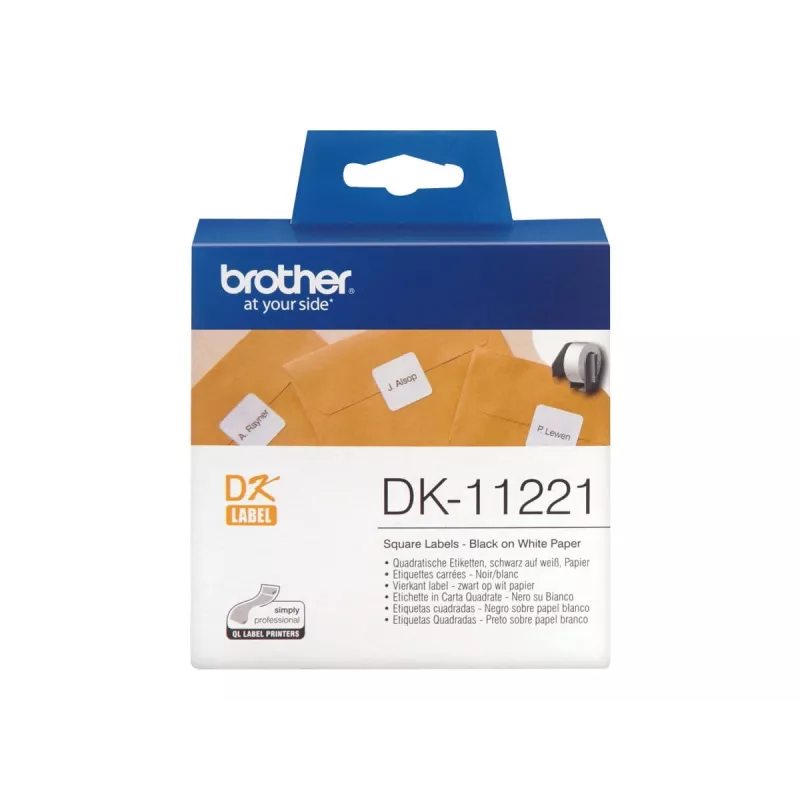 Etiqueta de papel quadrada Brother DK11221