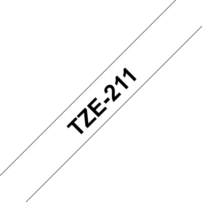 Fita de etiquetagem Brother TZe-211 preto sobre branco