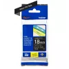 Fita de laminagem Brother TZe345 18mm branco sobre preto