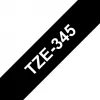 Fita de laminagem Brother TZe345 18mm branco sobre preto