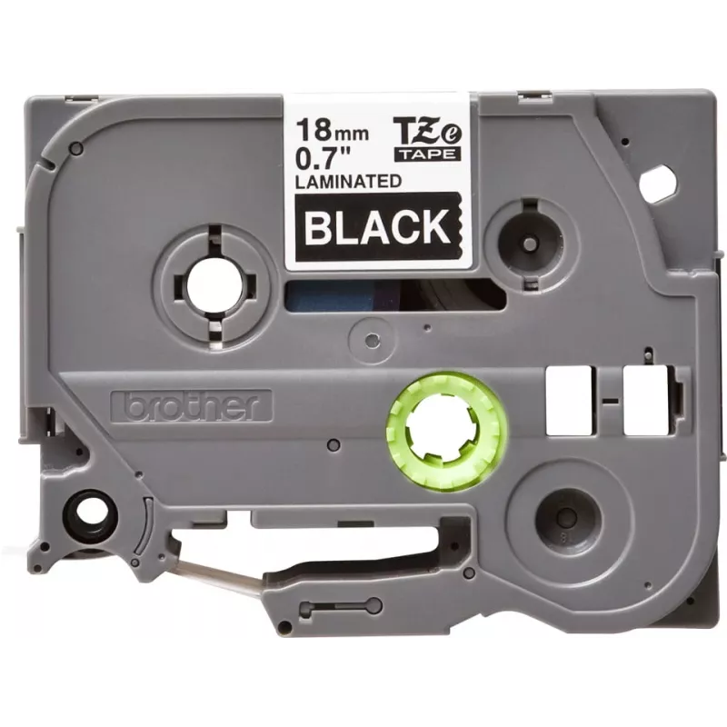 Fita de laminagem Brother TZe345 18mm branco sobre preto