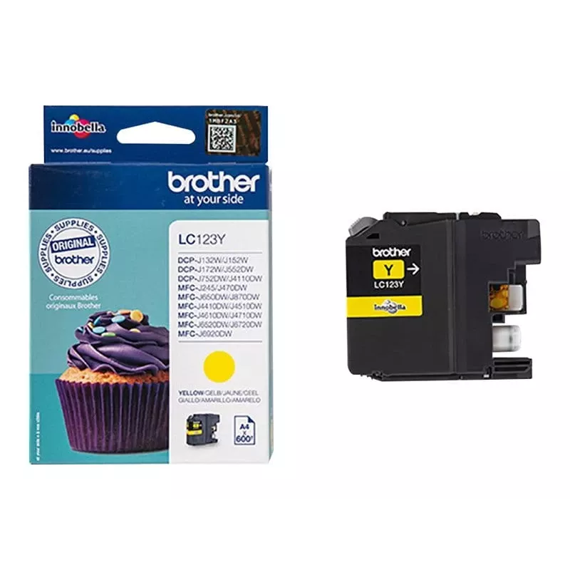 Cartucho de tinta Brother LC123Y amarelo