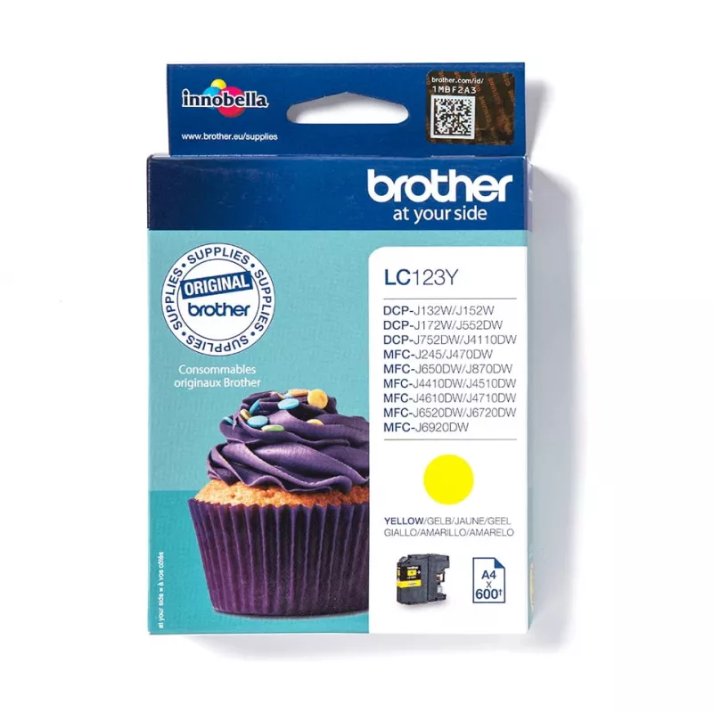 Cartucho de tinta Brother LC123Y amarelo