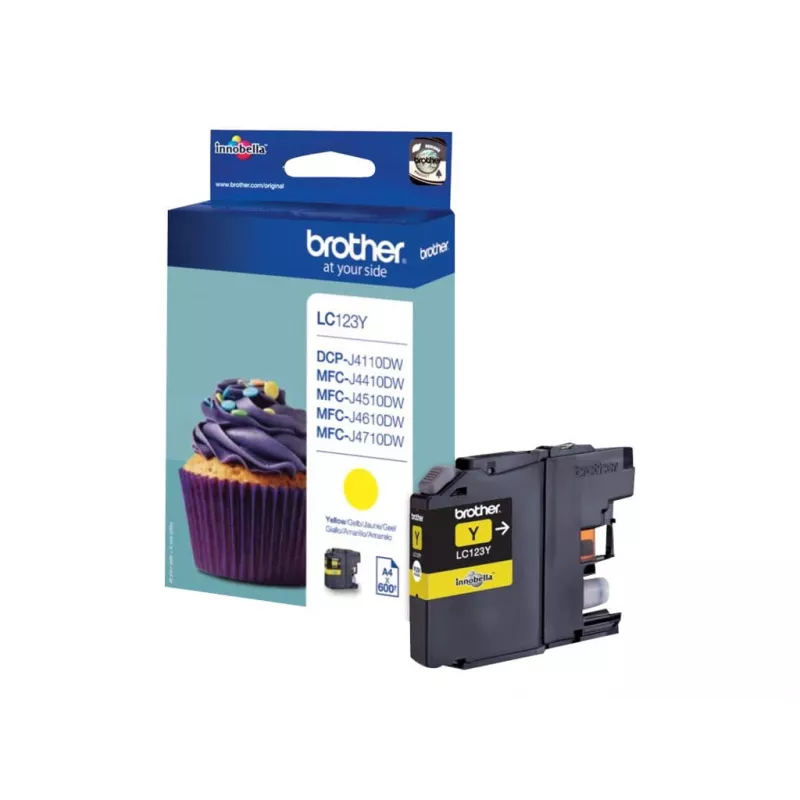 Cartucho de tinta Brother LC123Y amarelo