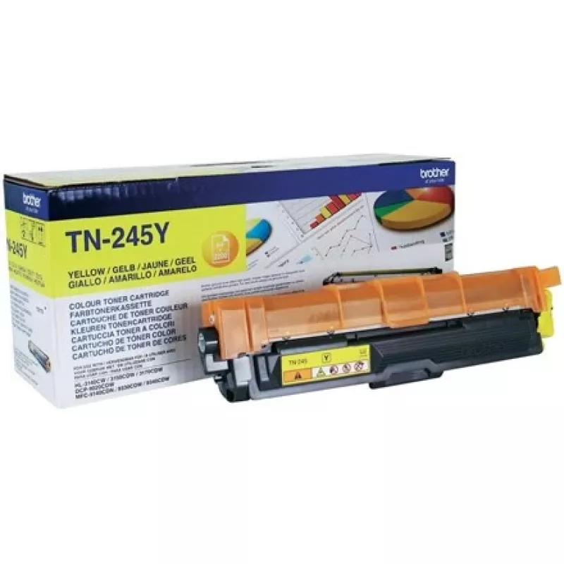 Brother TN-245Y cartucho de toner, amarelo, 2200 páginas