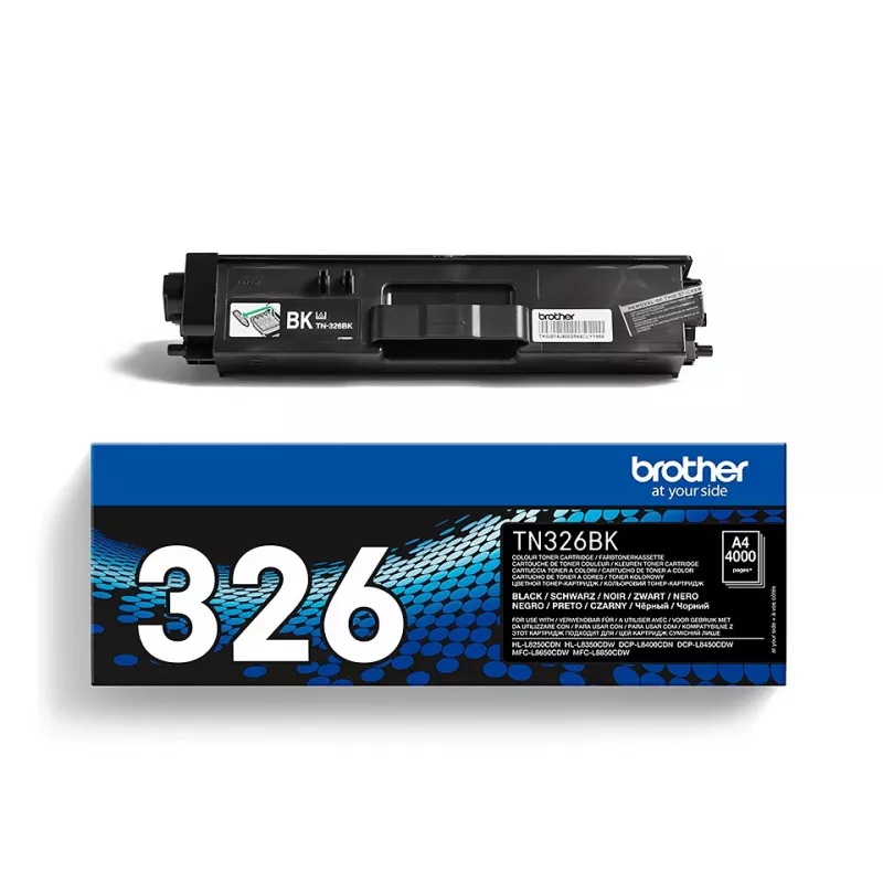 Brother TN-326BK cartucho de toner, preto, 4000 páginas