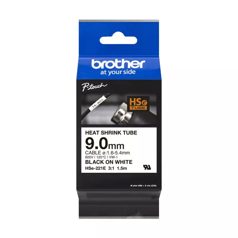 Manga termorretrátil Brother HSE-221E Preto Branco 150 cm