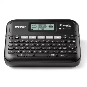 Impressora de etiquetas Brother PT-D460BTVP Transferência térmica 180×180 dpi 30 mm/s Com fios & Bluetooth QWERTY fita TZe