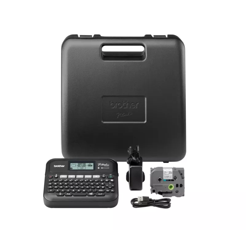 Impressora de etiquetas Brother PT-D460BTVP Transferência térmica 180×180 dpi 30 mm/s Com fios & Bluetooth QWERTY fita TZe