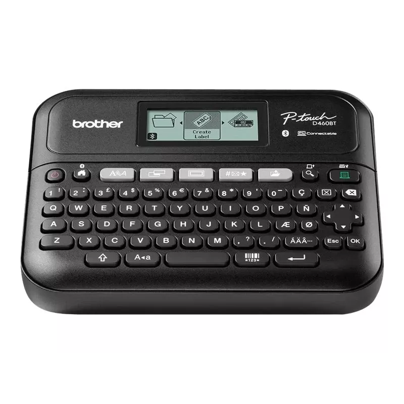 Impressora de etiquetas Brother PT-D460BTVP Transferência térmica 180×180 dpi 30 mm/s Com fios & Bluetooth QWERTY fita TZe