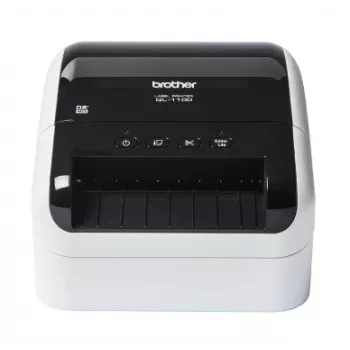 Brother QL-1110NWB, DK, Térmica direta, 300 x 300 DPI, 110 mm/s, Com fios & Sem fios, Preto, Branco