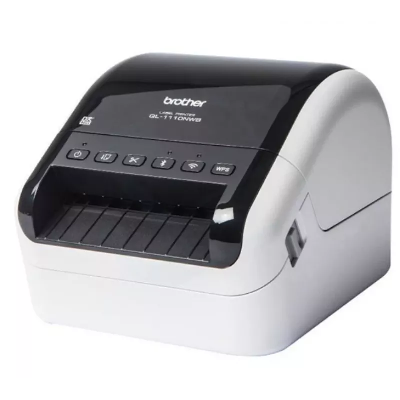 Brother QL-1110NWB, DK, Térmica direta, 300 x 300 DPI, 110 mm/s, Com fios & Sem fios, Preto, Branco