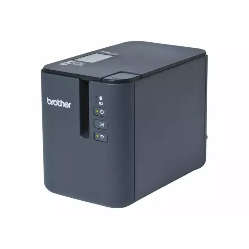 Impressora de etiquetas térmica Brother PT‑P900Wc Wi‑Fi — impressão de etiquetas industrial de alta resolução, suporta fitas pré-cortadas e contínuas