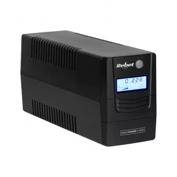 Rebel Nanopower Plus 1000 UPS | Off-line | Sinusoidal | 1000VA | 600W | LCD | USB