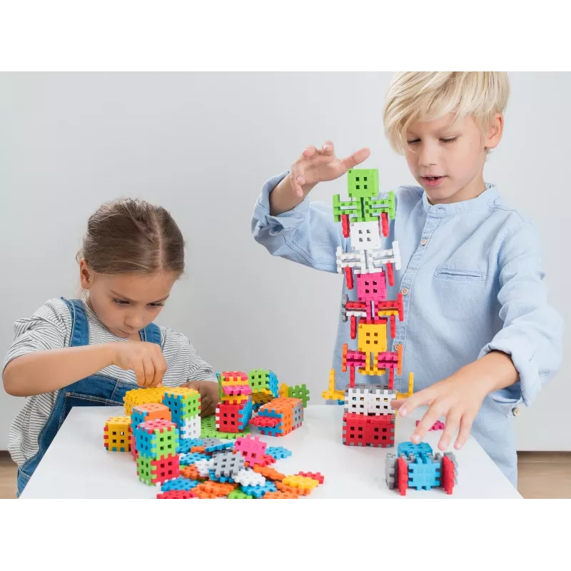Marioinex Mini Waffle 140 conjunto de construção — 140 peças, multicolor, para crianças a partir dos 3 anos
