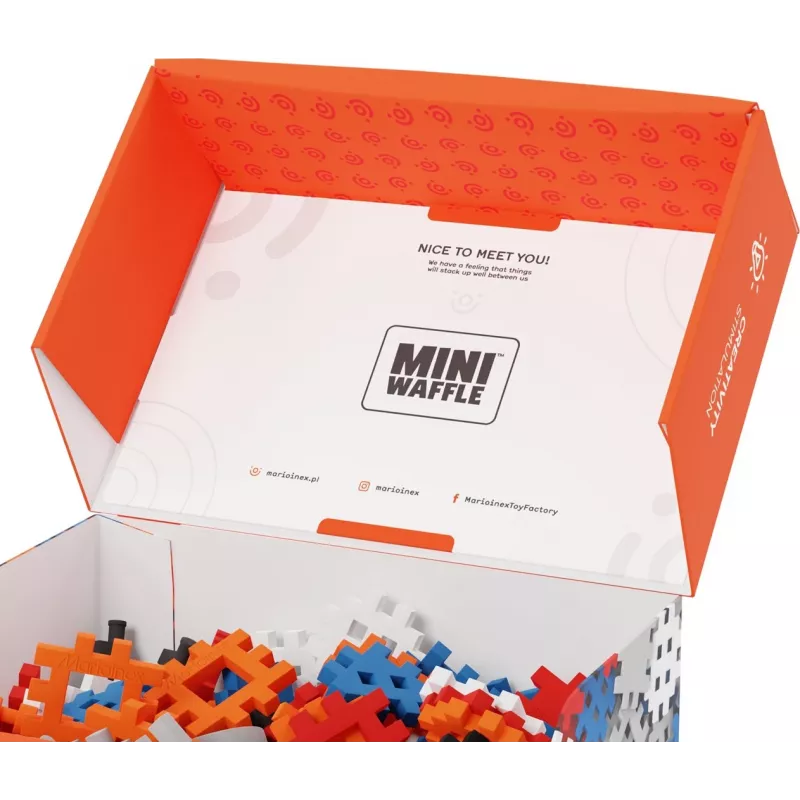 Blocos de construção Marioinex Mini Waffle Constructor 300 — conjunto de encaixe compatível, 300 peças, multicolor