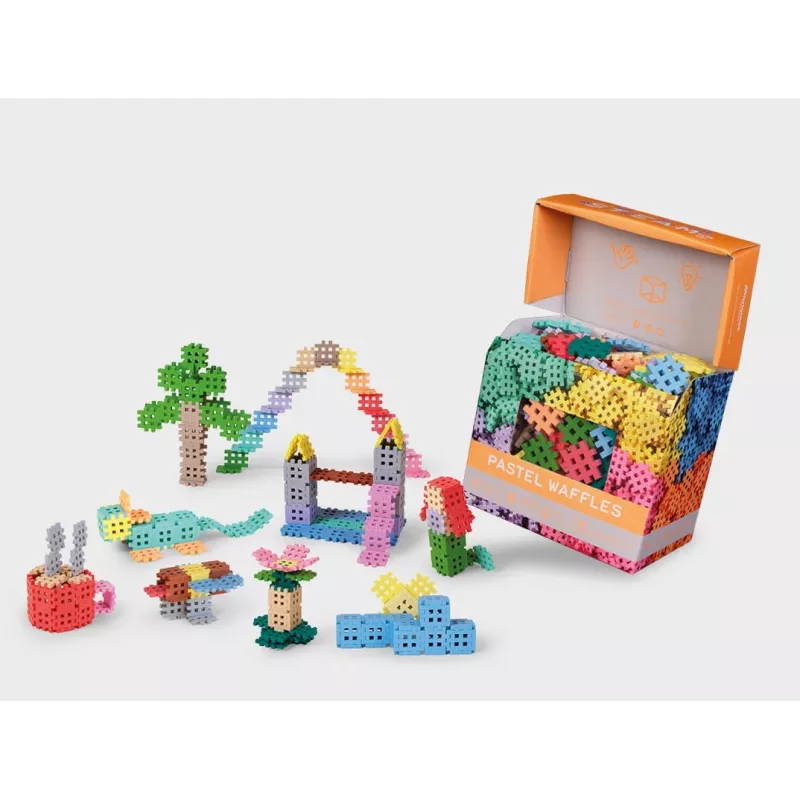Blocos de construção Marioinex Mini Waffle, pastel, 300 peças