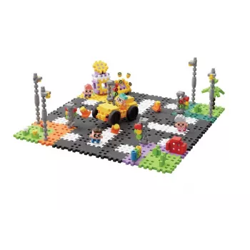 Conjunto de construção Marioinex Waffle mini blocos – estrada, 280 peças