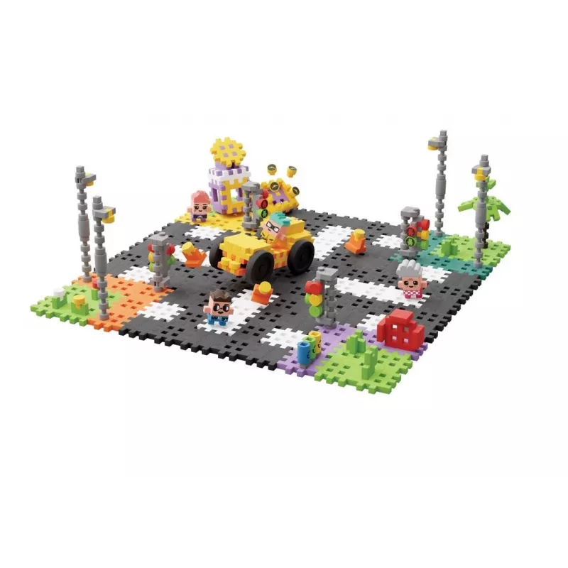 Conjunto de construção Marioinex Waffle mini blocos – estrada, 280 peças