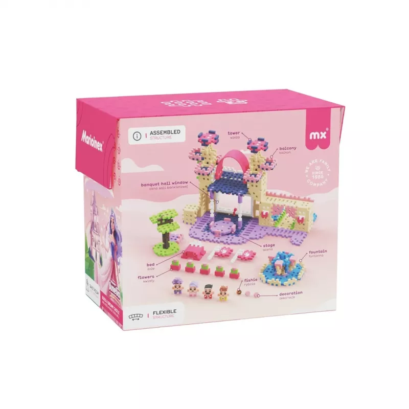 Conjunto de construção Marioinex Waffle Mini Blocks Princess — 280 peças, multicolor, caixa, idade 6+