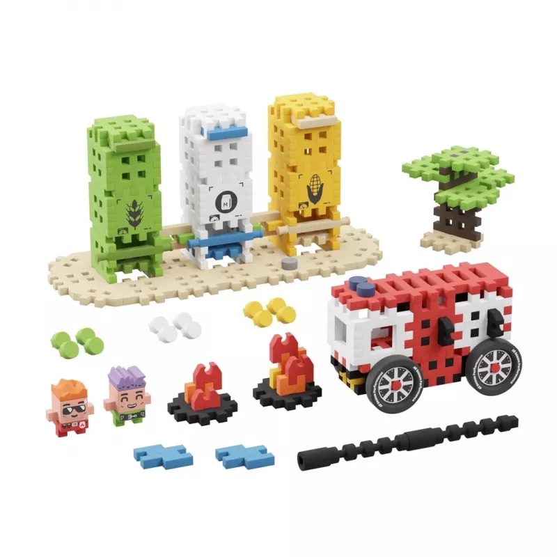 Marioinex Blocks Waffle Mini intervenção de bombeiros, 148 peças, multicolor, a partir dos 6 anos