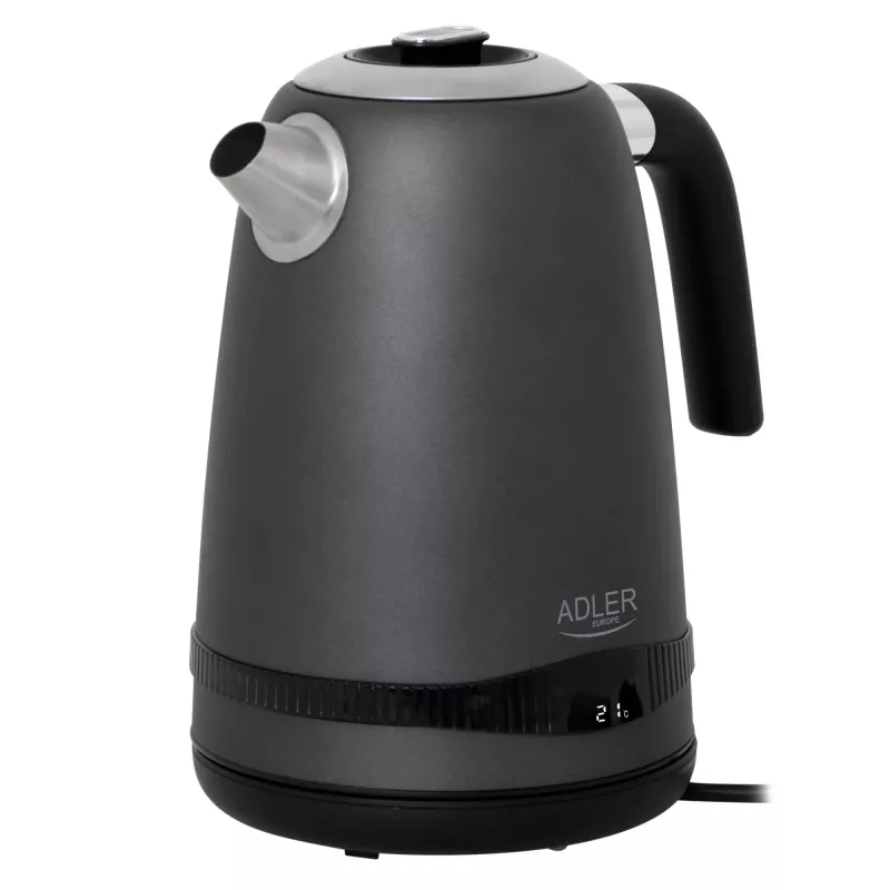 Adler chaleira | AD 1295g SS | elétrica | 2200 W | 1,7 L | aço inoxidável | base rotativa 360° | cinzento