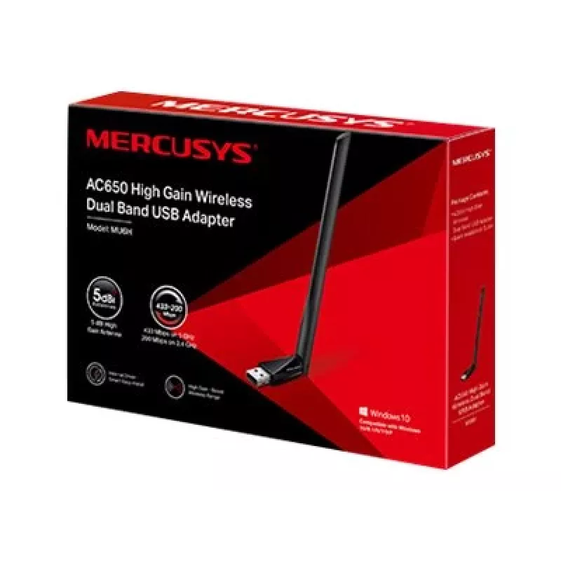 Adaptador USB Mercusys AC650 High Gain Wireless Dual Band