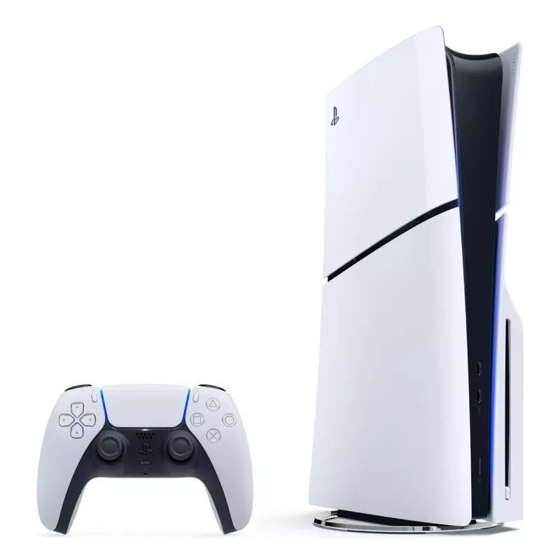 Consola Sony PlayStation 5 slim — 1 TB SSD, AMD Ryzen Zen 2 8 núcleos 3,5 GHz, AMD RDNA 2 10,3 TFLOPS, 8K HDR, compatível com VR, Bluetooth 5.1, Wi‑Fi, Gigabit Ethernet