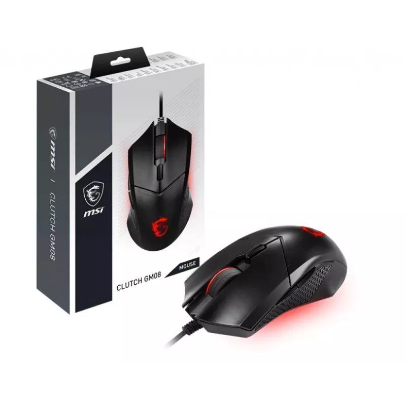 MSI | Clutch GM08 | rato gaming | USB 2.0 | preto