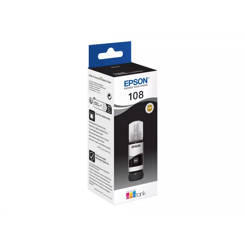 Frasco de tinta preto EPSON 108 EcoTank