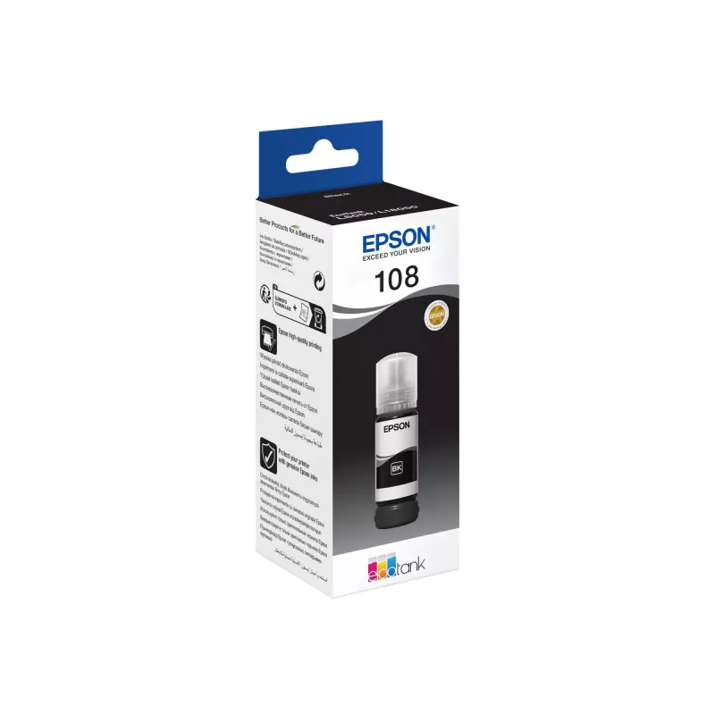 Frasco de tinta preto EPSON 108 EcoTank