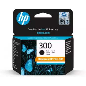 Cartucho de tinta original HP 300 preto capacidade standard 4 ml 200 páginas com tinta Vivera