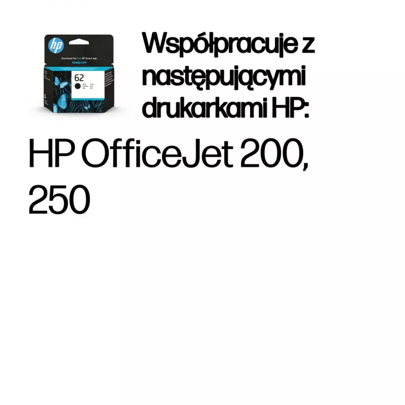 Cartucho de tinta original HP 62 preto