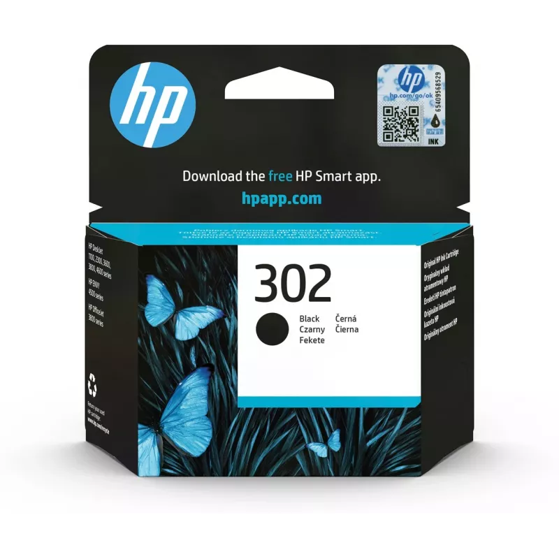Cartucho de tinta original HP 302 preto