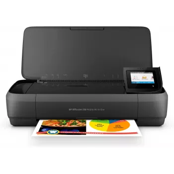 Impressora multifunções móvel HP Officejet 250 All-in-One jato de tinta cor A4 8 páginas/min. copiar 10 páginas/min. imprimir 50 folhas USB Wi-Fi