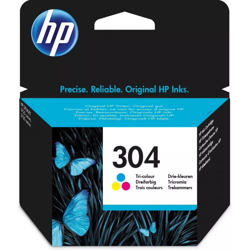 Cartucho de tinta original HP 304 tricolor
