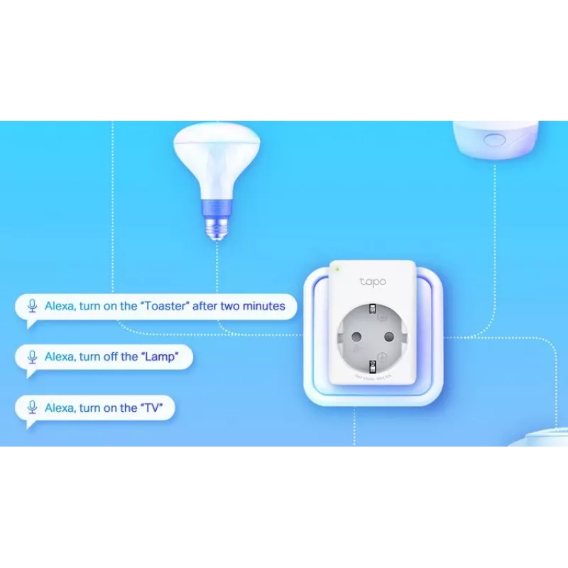 Tapo P100 V2 - Smart Plug - Mini - sem fios - 802.11b/g/n, Bluetooth 4.2 - 2