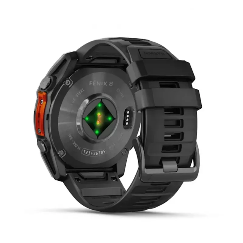 Garmin Fenix 8 3,56 cm (1,4) AMOLED 51 mm digital 454 x 454 píxeis ecrã tátil titânio WLAN GPS (satélite)