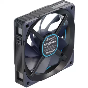 MagFlow 1225 PWM (kit 1 ventoinha) 120,4 x 124,2 x 26,6 mm / rolamento fluido dinâmico / 63,33 CFM / 33,78 dBa / 2200 rpm / cabo magnético para instalação fácil (MAGFLOW-1)